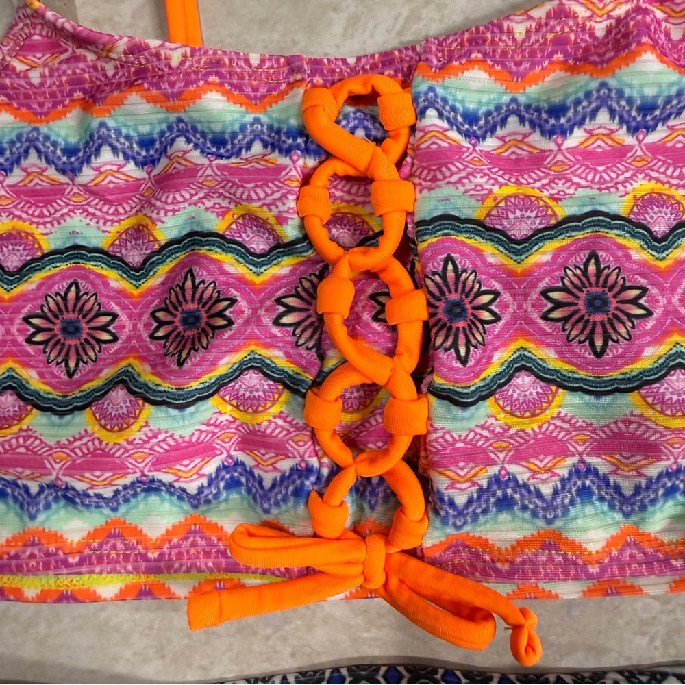 Colorful Patterned Kids Bikini - Picture 5 of 9